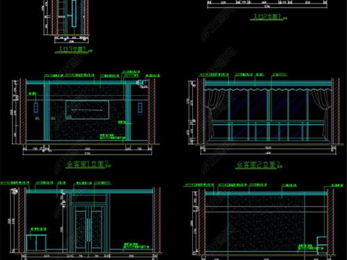 现代办公楼装修施工CAD图纸设计平面图下载